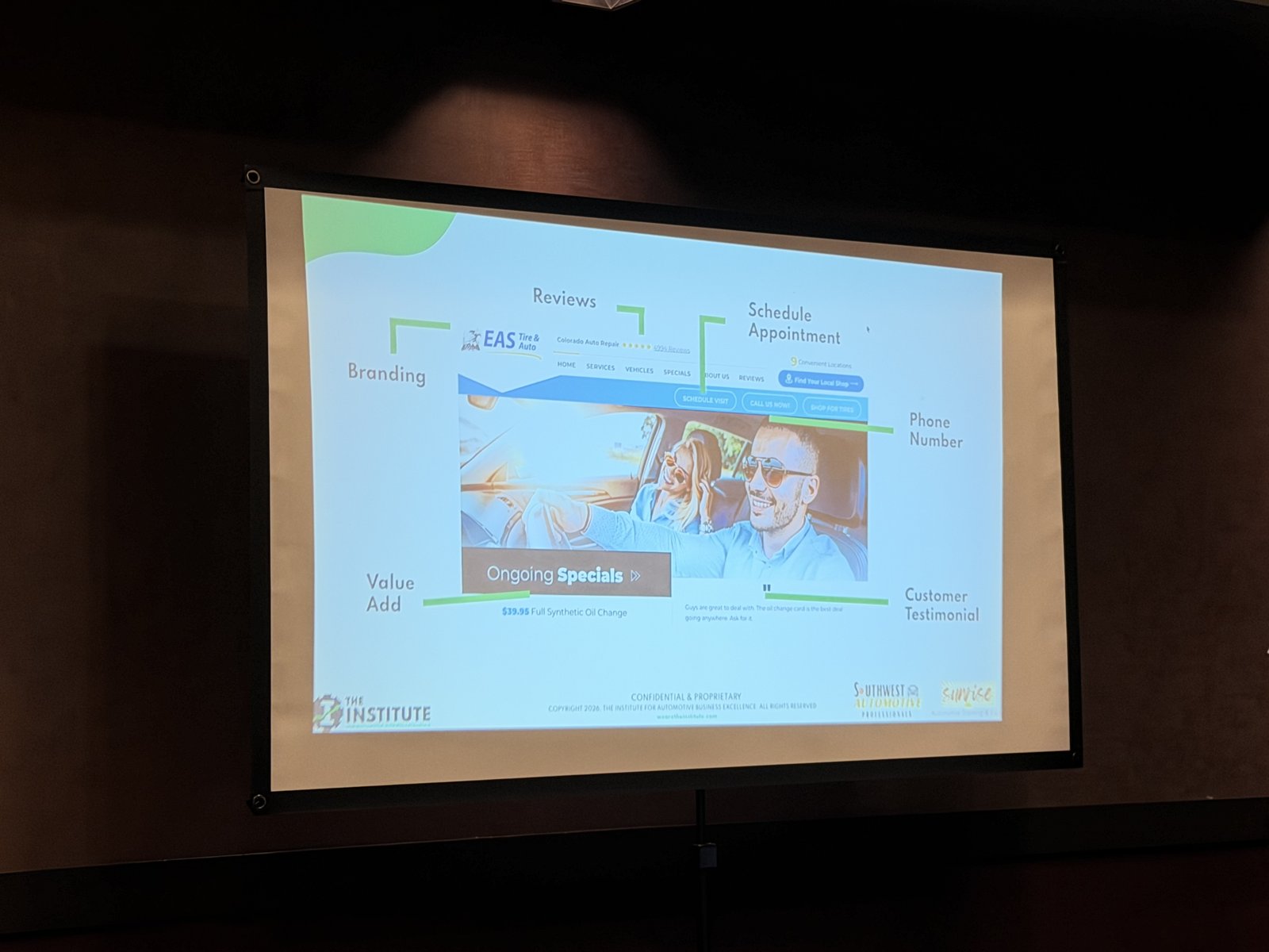 The website layout Jimmy Lea walked through, from The Institute