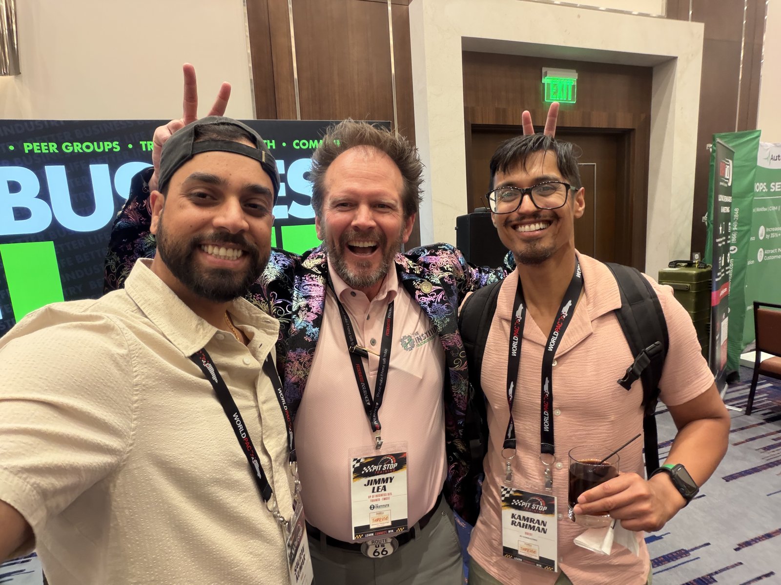 Between sessions at the expo