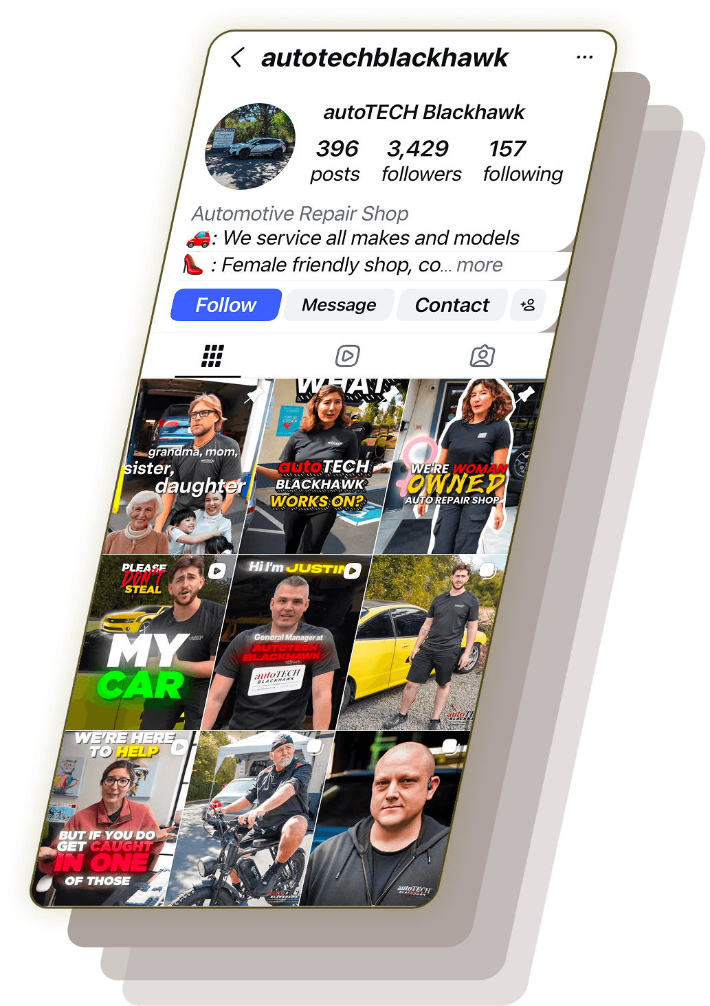 Instagram profile for a 47 Consulting client
